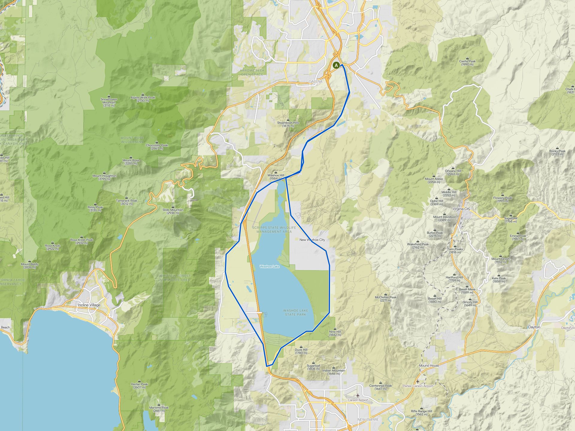 The best road cycling routes around Reno | Komoot